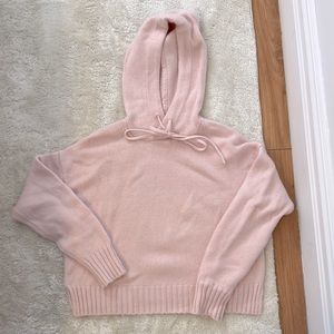 Blush Babaton cashmere hoodie extra small